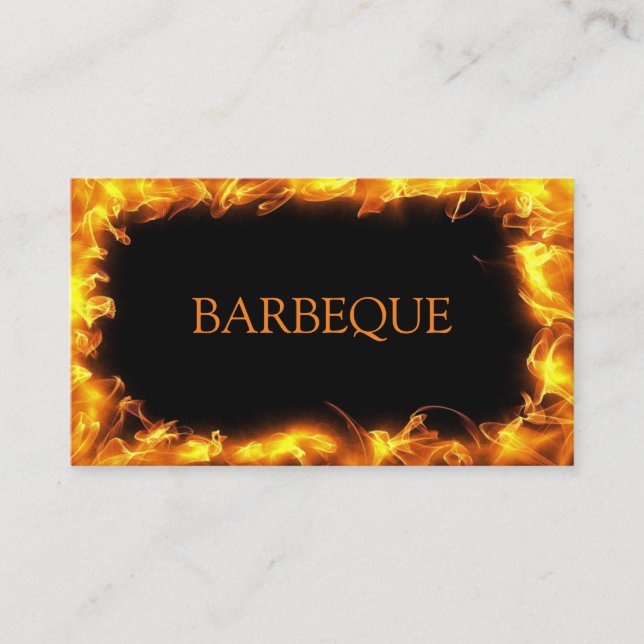 Fire Flame Frame Business Card (Front)
