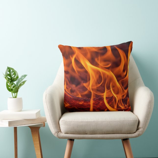 Fire flame macro  cushion (Chair)