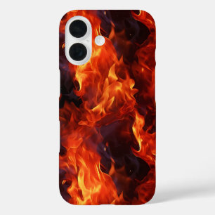 Fire Flame Pattern iPhone 16 Case