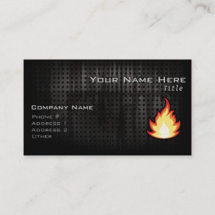 Fire Flame; Rugged Business Card