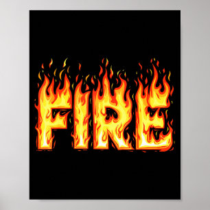 Fire Flame Shirt Adult Kids Men Women Fire And Ice Poster
