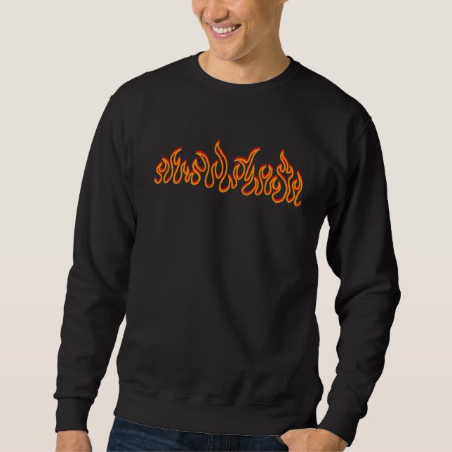 Fire Flames Blaze Outline Sweatshirt (Front)