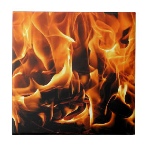 Fire, flames ceramic tile