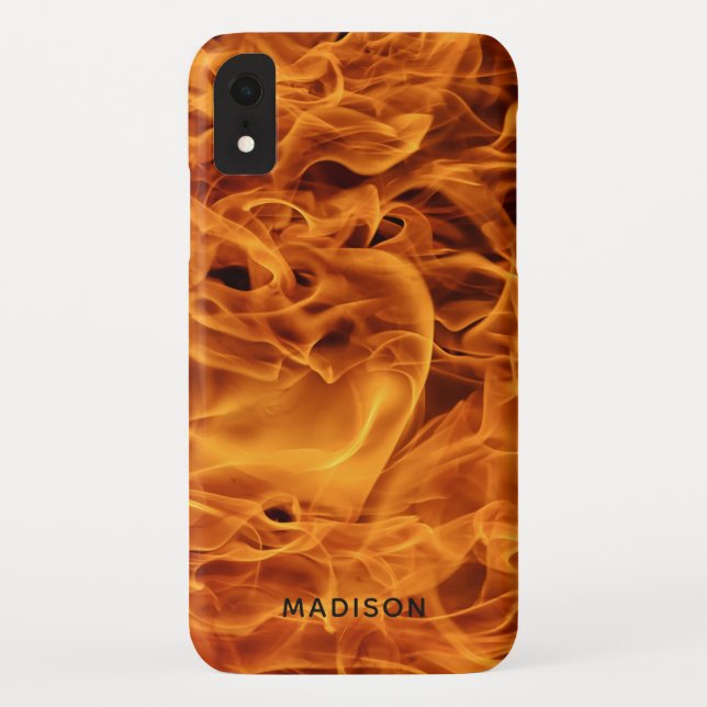 Fire Flames custom name phone cases (Back)