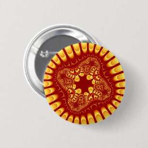 Fire Flower 6 Cm Round Badge