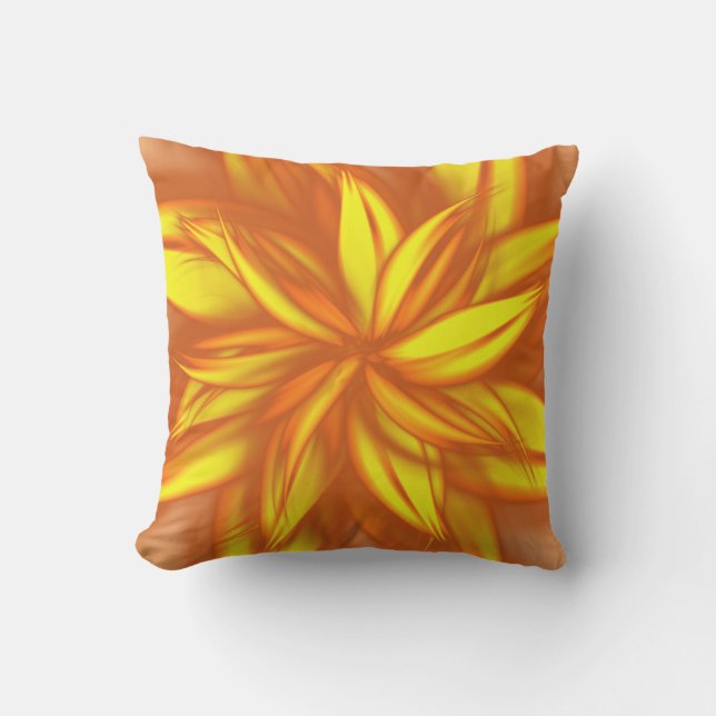 Fire Flower Fractal Art 2 Cushion (Front)