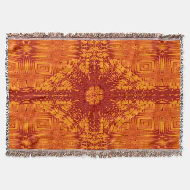 Fire Flowers 139 Throw Blanket (Front)
