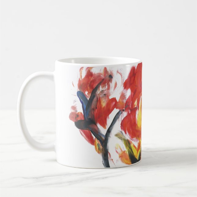 Fire Flowers Coffee Mug (Left)