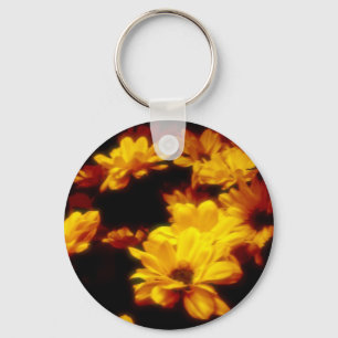 Fire flowers key ring