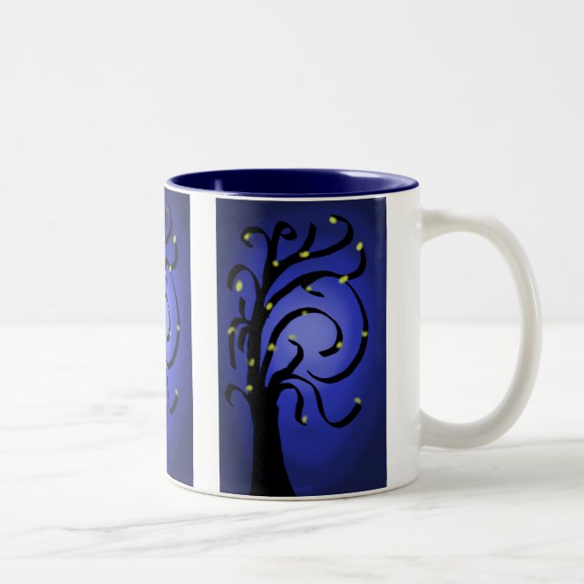 Fire Fly Tree Two-Tone Coffee Mug (Right)