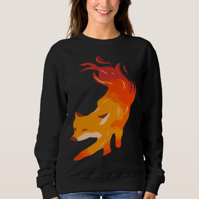 Fire fox artist and fox fan sweatshirt (Front)