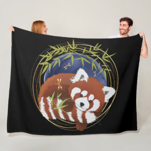 FIRE FOX red panda  Fleece blanket 3 sizes