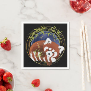 FIRE FOX red panda paper napkins