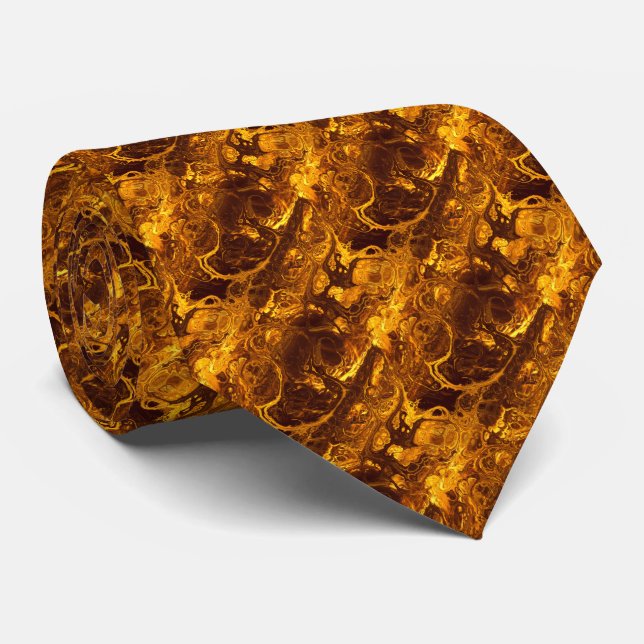 Fire Fractal Art 2 Tie (Rolled)