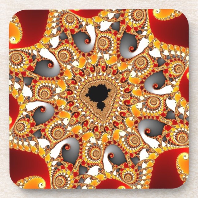 Fire fractal coaster (Front)