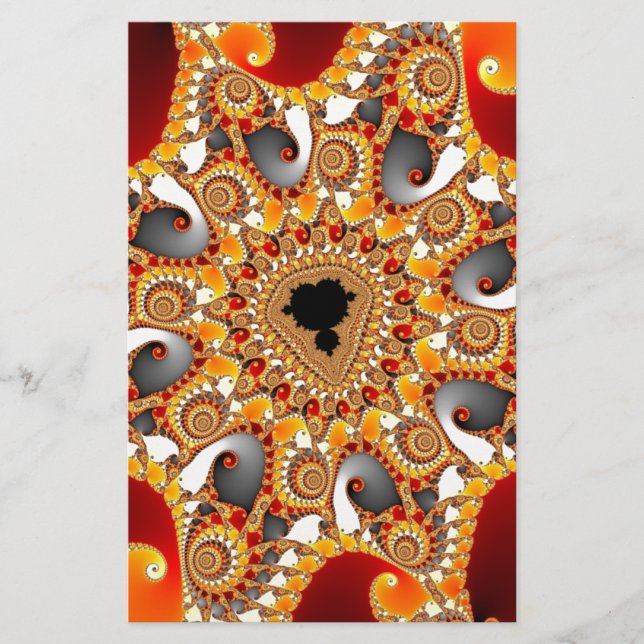 Fire fractal stationery (Front)