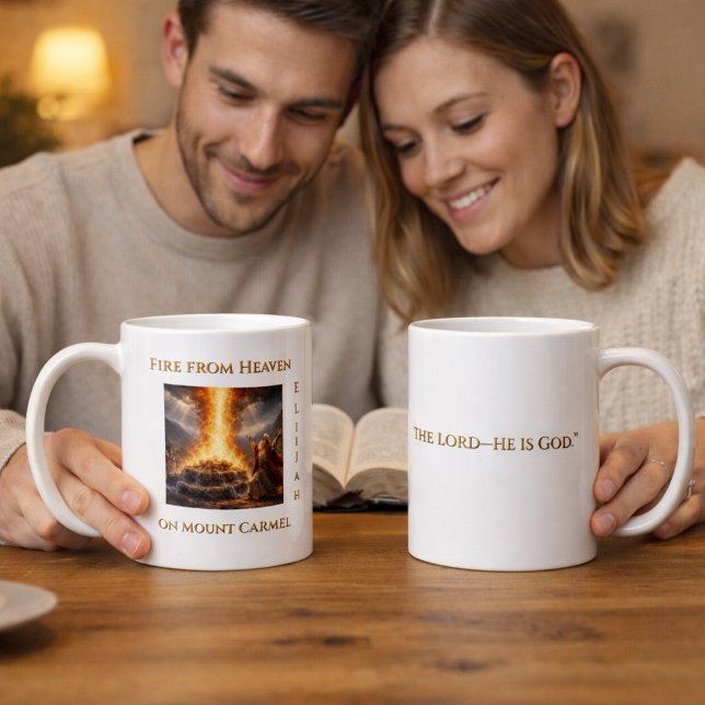 Fire from Heaven on Mount Carmel – Prophet Elijah Coffee Mug (Creator Uploaded)