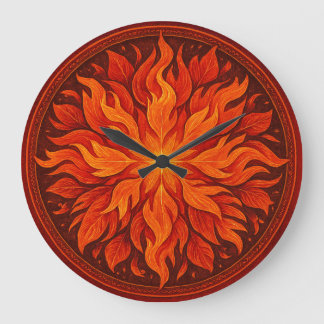 FIRE GARDEN LARGE CLOCK