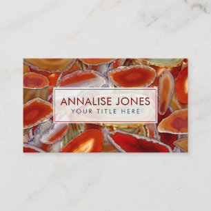 Fire Geodes luxury pattern Business Card