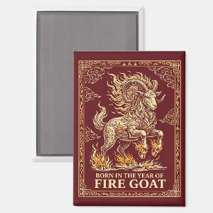 Fire Goat 2027 Birthday Magnet 