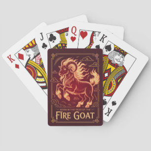 Fire Goat 2027 Birthday Poker Card