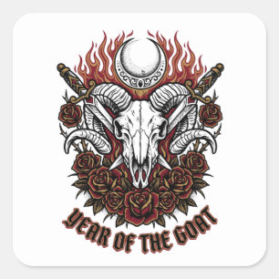 Fire Goat 2027 Birthday Stickers