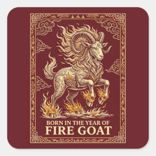 Fire Goat 2027 Birthday Stickers