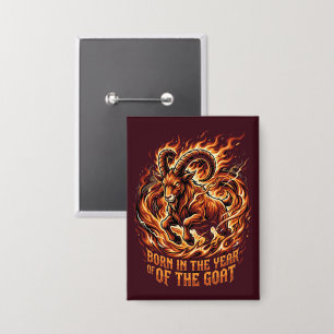 Fire Goat 2027 Born Birthday Button