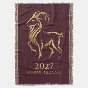 Fire Goat 2027 Lunar New Year Fleece Blanket