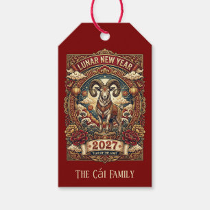 Fire Goat 2027 Lunar New Year Gift Tags
