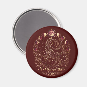 Fire Goat 2027 Lunar New Year Magnets