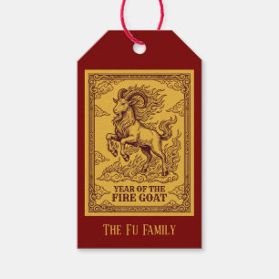 Fire Goat 2027 Lunar New Year Tags Zodiac Gift