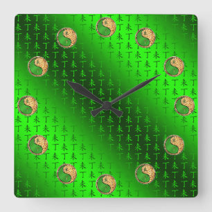 Fire Goat Square Wall Clock