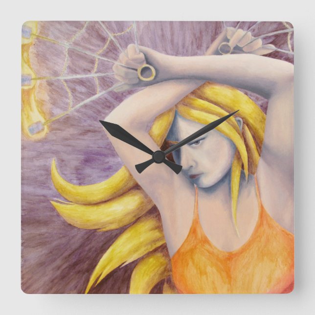 Fire Goddess Dancing Wall Clock (Front)