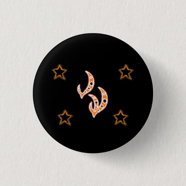 FIRE GODRUNE Stars 3 Cm Round Badge (Front)