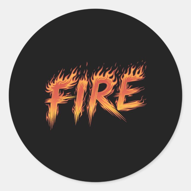 Fire Halloween Costume Fire Ice Matching Couples  Classic Round Sticker (Front)