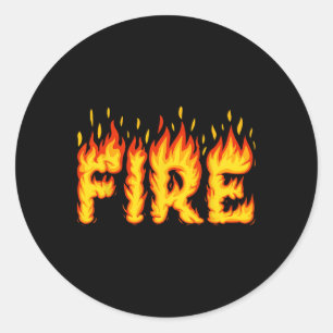 Fire Halloween Matching Family Couples Fire And Ic Classic Round Sticker