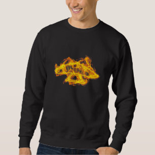 Fire Hang Glider Wind Sail Flames Hang Gliding Gli Sweatshirt