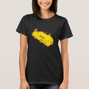 Fire Harmonica Flames Musician Harmonica Player T-Shirt