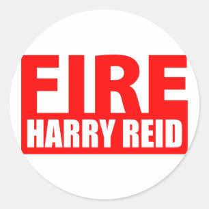 Fire Harry Reid Classic Round Sticker