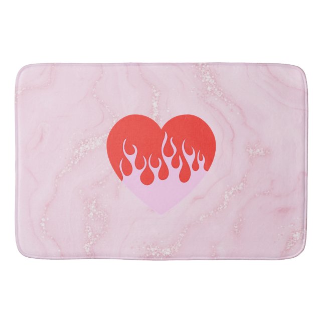 Fire Heart Bath Mat (Front)