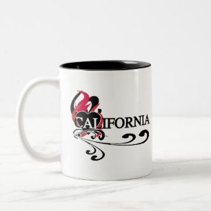 Fire Heart California Two-Tone Coffee Mug