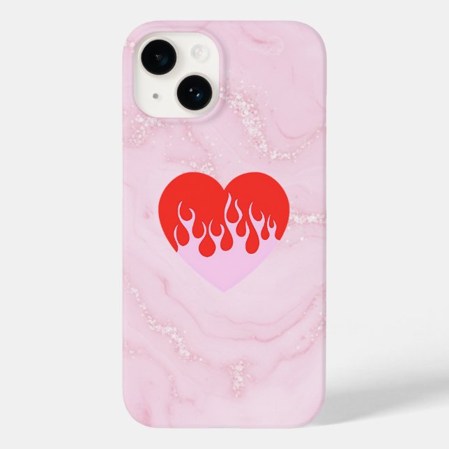 Fire Heart Case-Mate iPhone Case (Back)