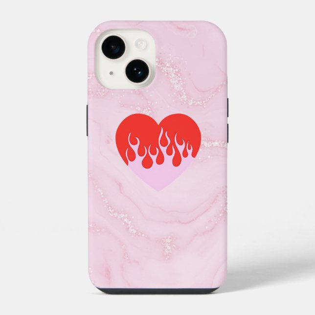 Fire Heart iPhone Case (Back)