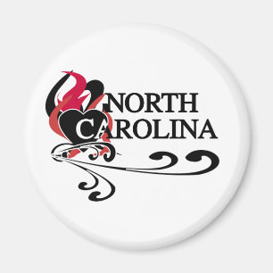 Fire Heart North Carolina Magnet