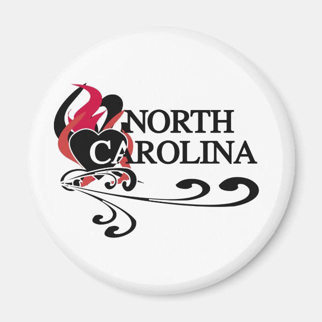 Fire Heart North Carolina Magnet (Front)