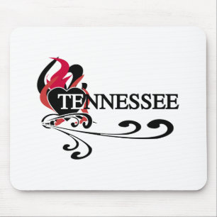Fire Heart Tennessee Mouse Pad