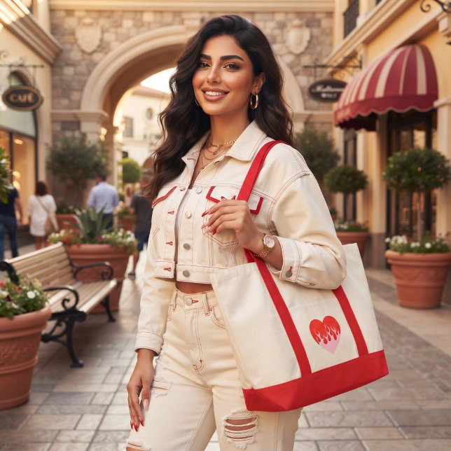 Fire Heart Tote Bag (Creator Uploaded)