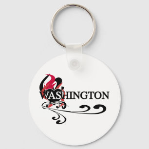 Fire Heart Washington Key Ring