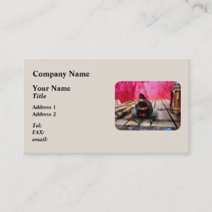 Fire Helmet in Fire Truck Business Card